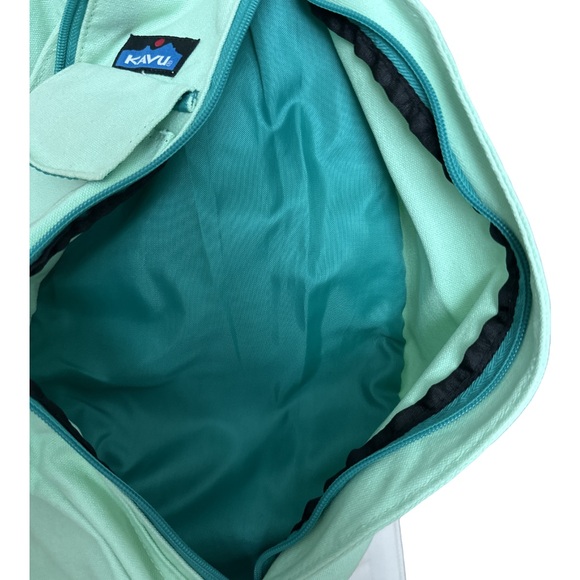 Seafoam canvas rope bag -well used - Picture 10 of 14